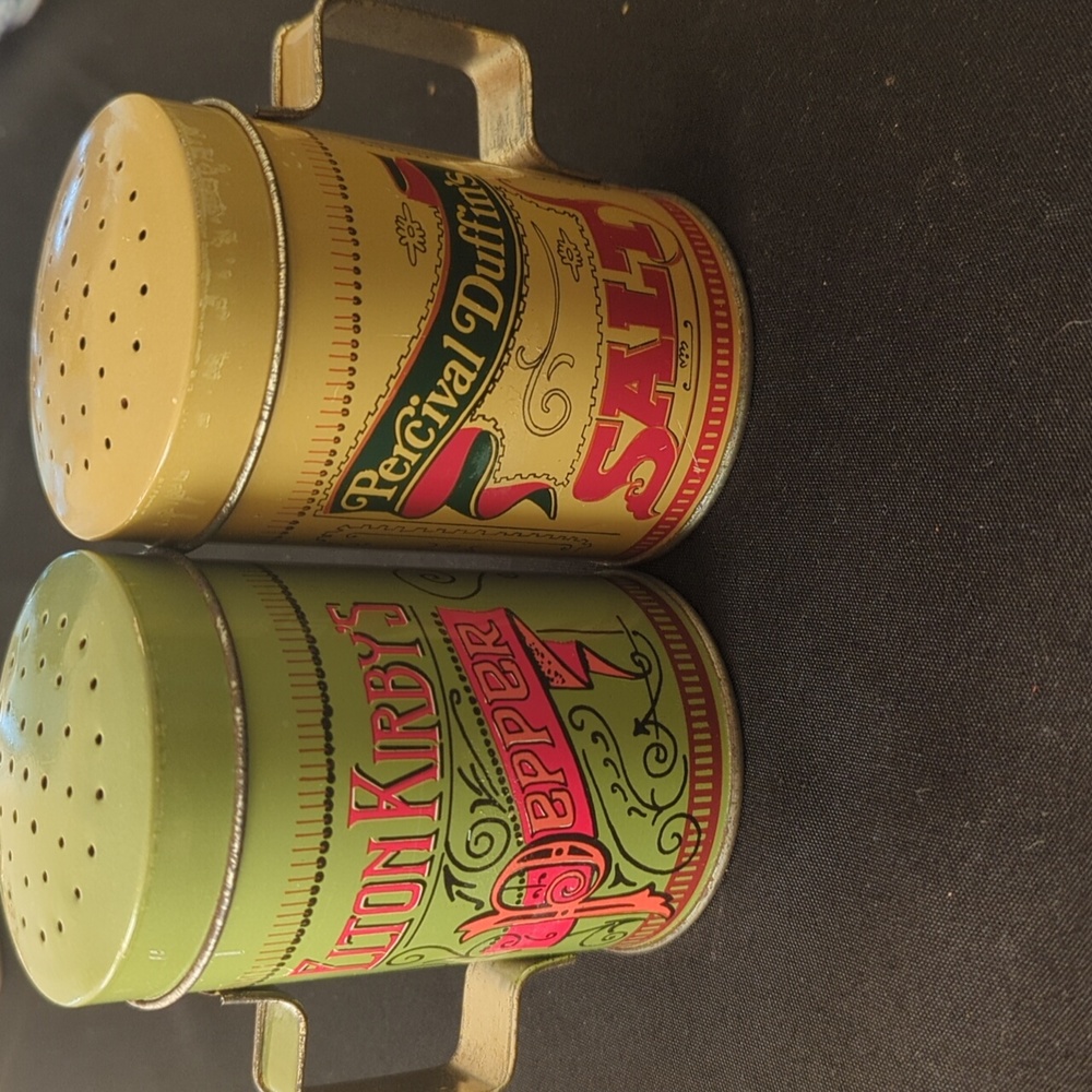 Vintage Tin Salt & Pepper Shakers